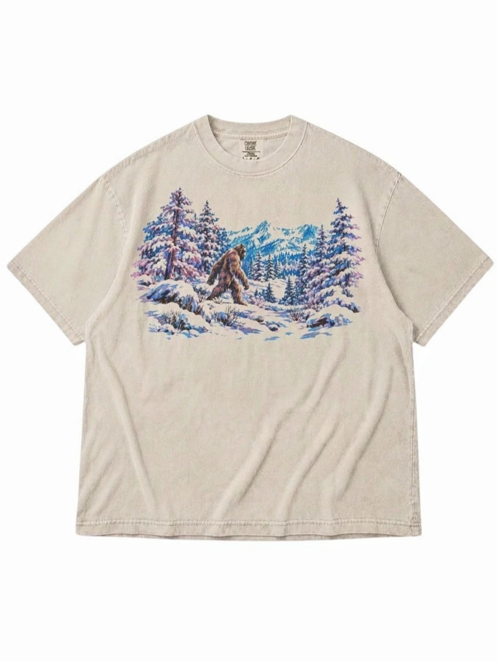 Comfort Colors Heavyweight Garment-Dyed Bigfoot Graphic Tee Bigfoot Graphic